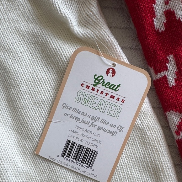 Festive Red and White Christmas Sweater Size L - Picture 5 of 8